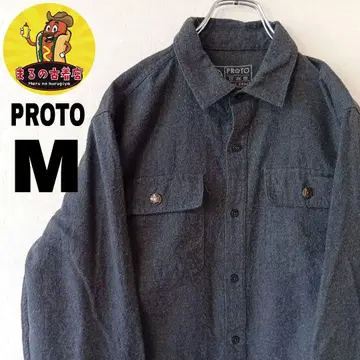 USA 구제 의류 PROTO 플란넬 셔츠 M 그레이