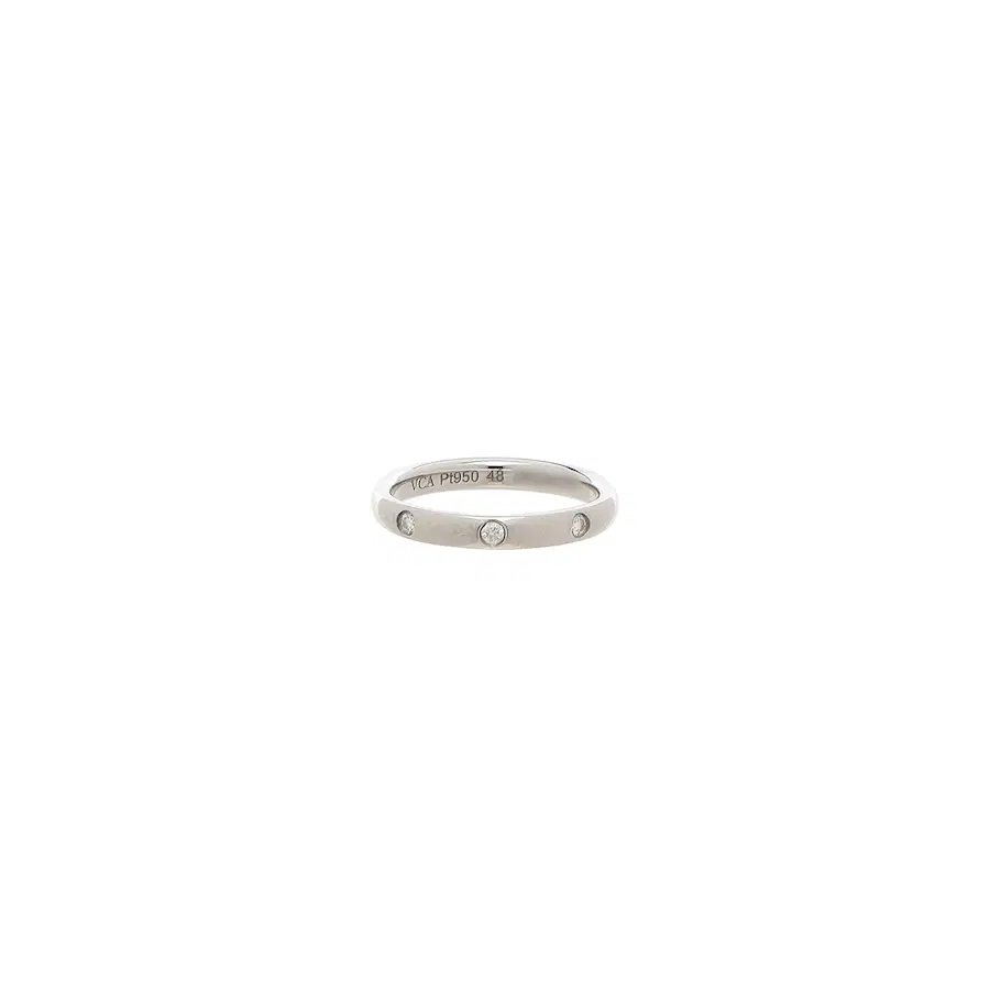 梵克雅宝（Van Cleef & Arpels）Étoile系列 PT950 三钻戒指 - 48号