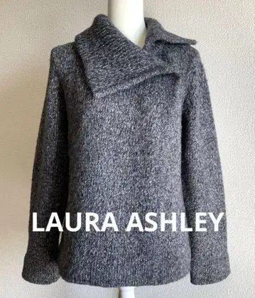 LAURA ASHLEY 고급 니트 자켓 그레이 믹스