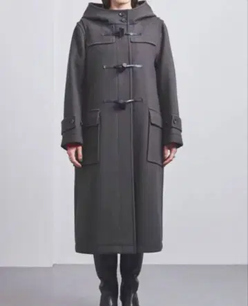 UNITED ARROWS 다크 그레이 더플 코트