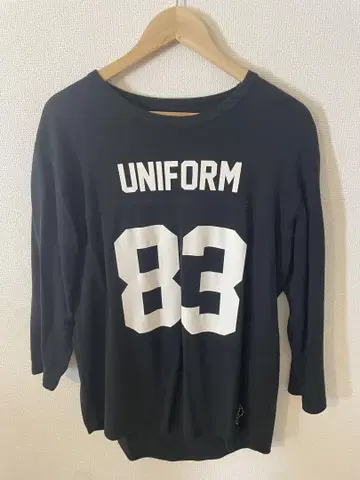uniform experiment 블랙 긴팔 티셔츠 83