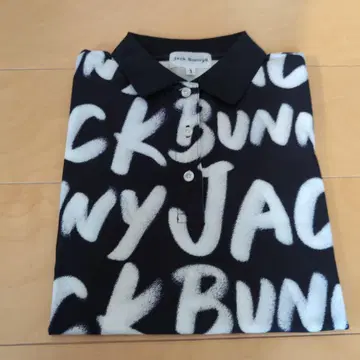 Jack Bunny!! 피케 셔츠 블랙/화이트 사이즈 1