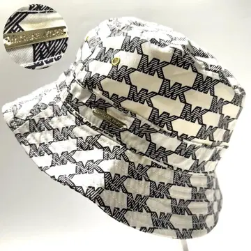 새상품급 MICHAEL KORS 버킷햇 MK 총 로고 화이트 블랙