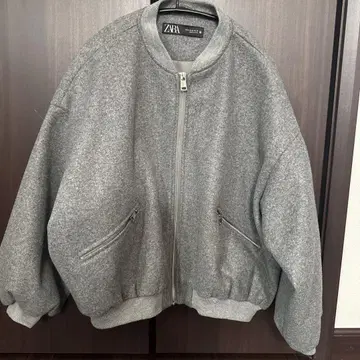 2025년 2월 긴자 ZARA 구매 플러시 봄버 자켓 그레이 M