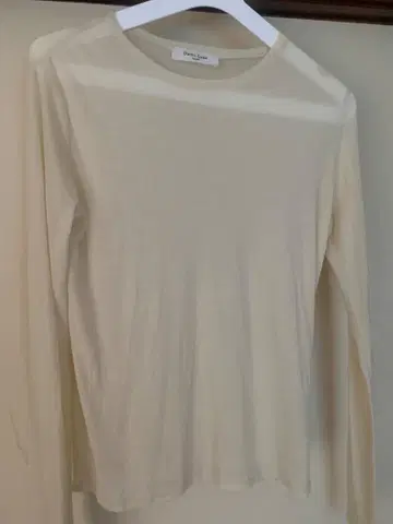 Demi-Luxe BEAMS 시어 긴팔 T셔츠 크림