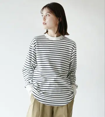 THE SHINZONE 보더 밀리터리 풀오버