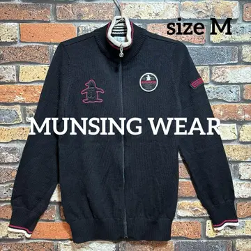 [ MUNSING WEAR 먼싱웨어 ] 집업 니트 블루종 M