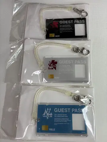 [ 미개봉 새상품 ] 에반게리온 NERV 패스 케이스 세트 초레어 레트로