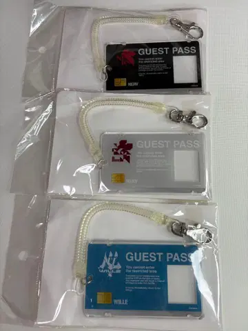 [ 미개봉 새상품 ] 에반게리온 NERV 패스 케이스 세트 초레어 레트로