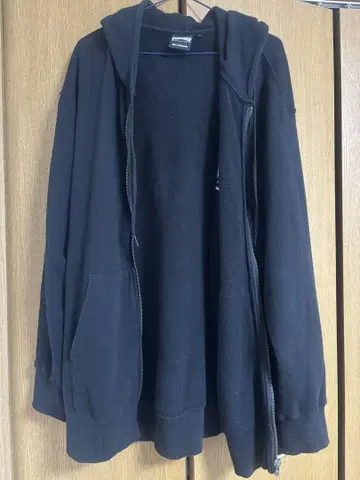 THRASHER 풀 집업 후드티 3L 블랙