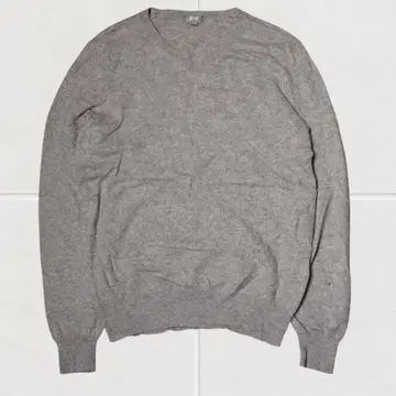 J1274@ UNIQLO 캐시미어 100% 스웨터 M 그레이
