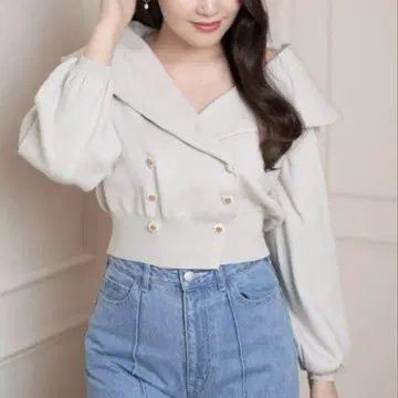 [컨디션 최상] Her lip to 빅 칼라 가디건 그레이 사이즈 M