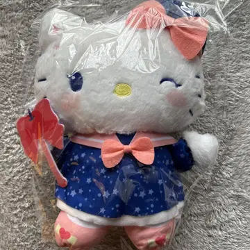 헬로키티 봉제 인형 별 패턴 드레스