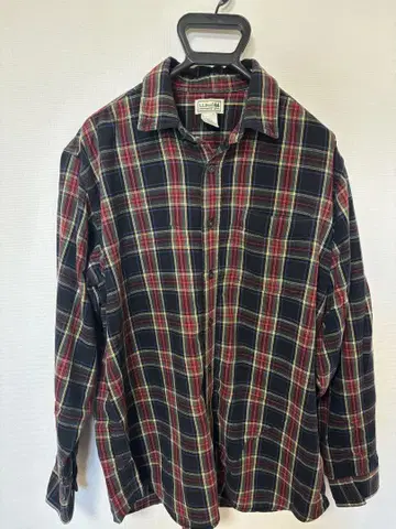L.L.Bean 체크 무늬 플란넬 셔츠 L-REG 90s