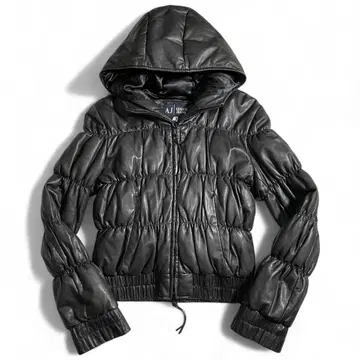 Armani Jeans 가죽 자켓 후디 후드티 양가죽