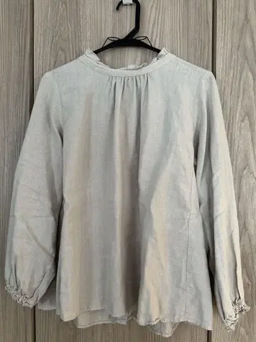 nest Robe 새상품급 린넨 스탠드 프릴 블라우스