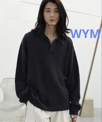MELANGE SKIPPER KNIT POLO
