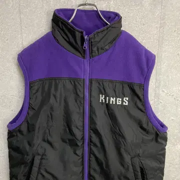 NBA 새크라멘토 킹스 빅 자수 로고 리버서블 플리스 베스트 M