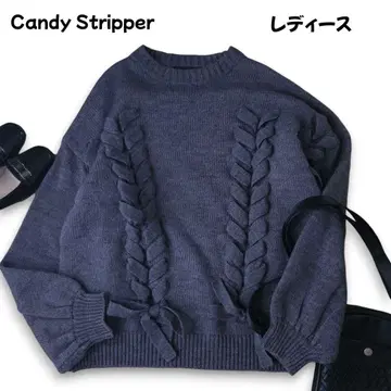 캔디 스트리퍼 레이스업 니트 오버사이즈 L~XL 상당 새상품급