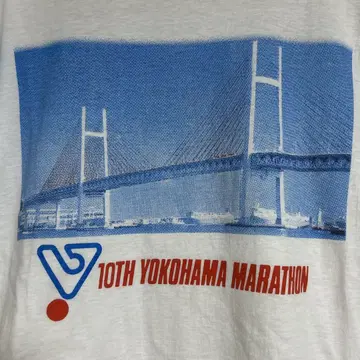 90s 구제 의류 티셔츠 10TH YOKOHAMA MARATHON 티셔츠