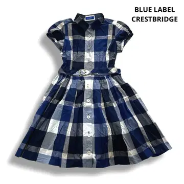 BLUE LABEL CRESTBRIDGE 체크 원피스 블루