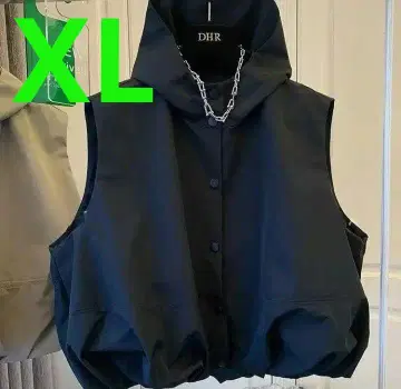 세련된 B 후드 부착 베스트 블랙 XL 멋진 가을 경량 남녀 공용