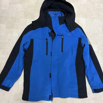 Reebok 다운 자켓 L 파랑/블랙 y2k 탈부착 가능