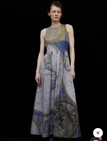 AMERI VINTAGE CARTOGRAPHIC DRESS 블루 S