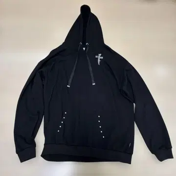 pium 피 오버 사이즈 후드티 블랙