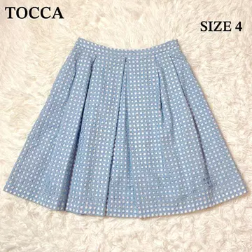 TOCCA 토카 스커트 플레어 스커트 컷워크 레이스 라이트 블루
