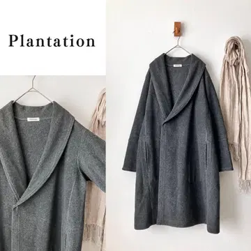 플랜테이션 롱 코트 가디건 그레이 겉옷 라이트 아우터