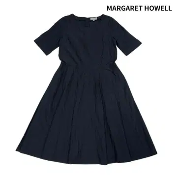 MARGARET HOWELL 하우엘 반팔 플리츠 원피스 실크면 2