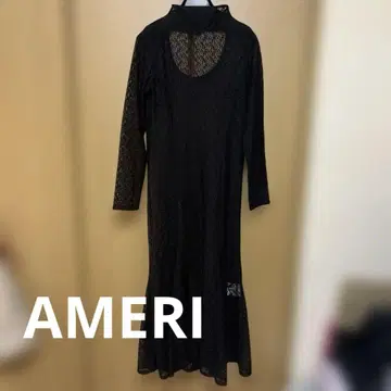 [ AMERI ] 레이스 원피스 페티코트 포함 ( 블랙 )
