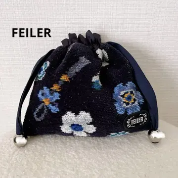 FEILER 페이러 복조리 파우치 블루 태슬 완판템 네이비
