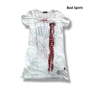 Bad Spirit 셔츠 롱 기장 화이트 XS 펀칭 y2k