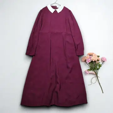 새상품급 제이앤엠 데이비드슨 원피스 화이트 카라 A라인 일본제 턱