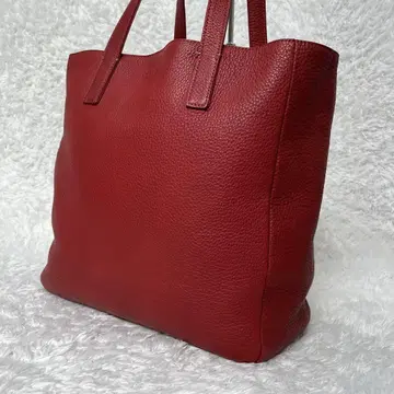[ 새상품급 ] 마가렛호웰 주름 가죽 토트백 A4 대용량 빨간색 숄더