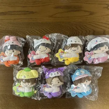 나니와단시 산리오 콜라보 봉제 인형 7개 세트