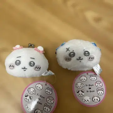 치이카와 (먼작귀) 미니 동전 지갑 리본 2종 세트