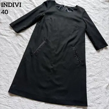 INDIVI 인디비 블랙 포멀 원피스 40