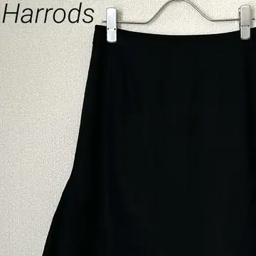 Harrods 미디 스커트 플레어 심플 울 혼방 안감 부착 깔끔한