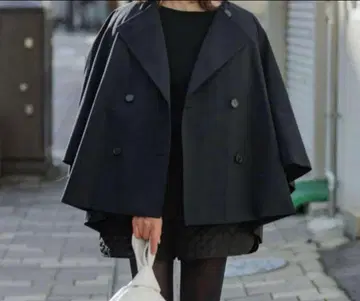 Liten 큐빅 트렌치코트 다크 네이비 [ 정품 ]