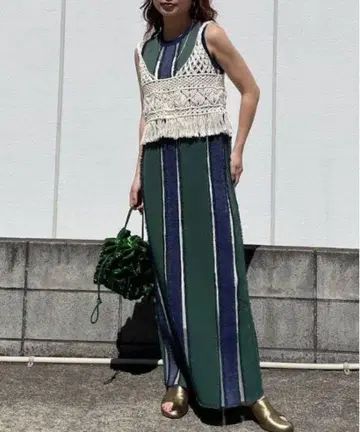 새상품급 Ameri MULTI STRIPE JACQUARD DRESS