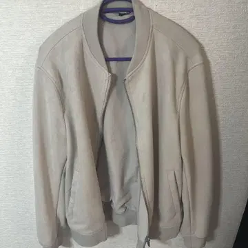 베이지 스웨이드풍 점퍼