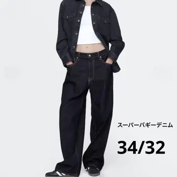 GAP 슈퍼 배기 데님 다크 린스 36/32 미사용 새상품