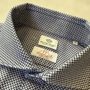 BEAMS HEART 헤링본 셔츠 XL