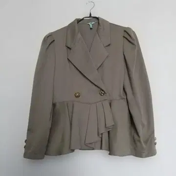쇼와 레트로 프릴 달린 헴라인 자켓 베이지