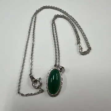 실버 925 그린 펜던트 목걸이