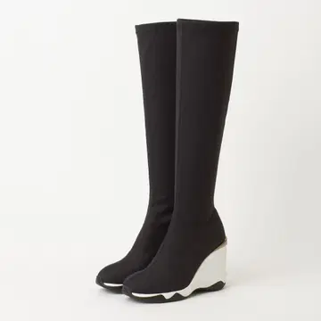 +Diana 스트레치 웨지솔 부츠 블랙 24.0cm