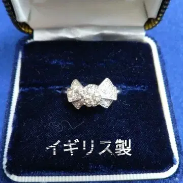 80' 영국제 리본 모티브 실버 반지 가련 클래식 빈티지 제품